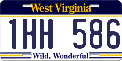 WV license plate 1HH586