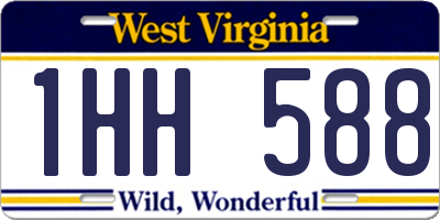 WV license plate 1HH588