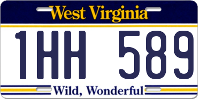 WV license plate 1HH589