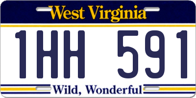 WV license plate 1HH591