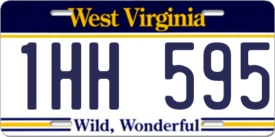 WV license plate 1HH595