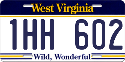 WV license plate 1HH602