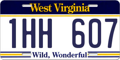 WV license plate 1HH607