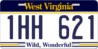 WV license plate 1HH621