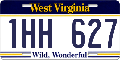 WV license plate 1HH627