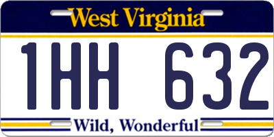 WV license plate 1HH632