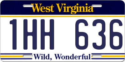 WV license plate 1HH636