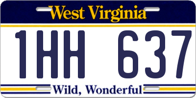 WV license plate 1HH637