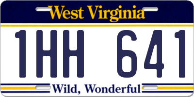 WV license plate 1HH641