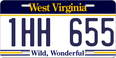 WV license plate 1HH655