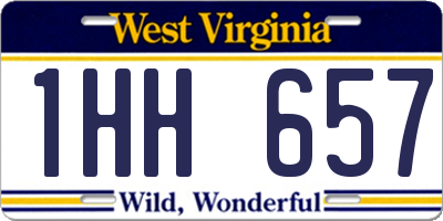WV license plate 1HH657