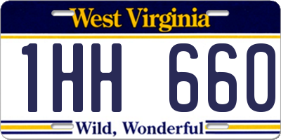 WV license plate 1HH660