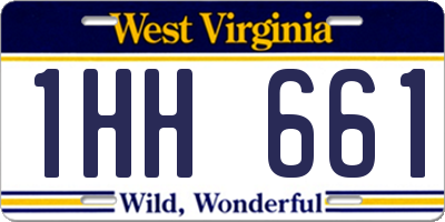 WV license plate 1HH661