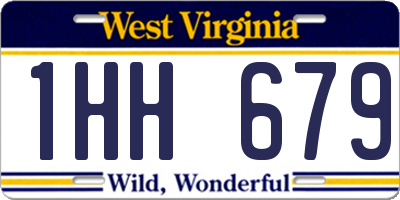 WV license plate 1HH679