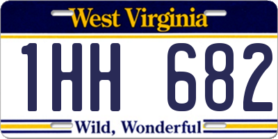 WV license plate 1HH682