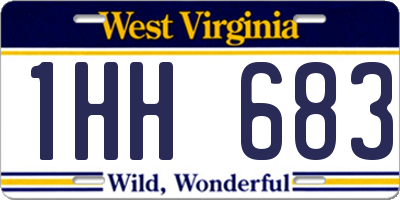 WV license plate 1HH683
