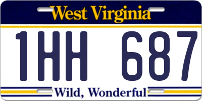 WV license plate 1HH687
