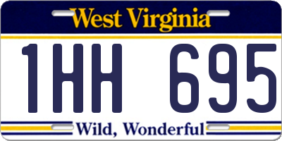 WV license plate 1HH695