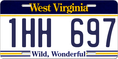 WV license plate 1HH697