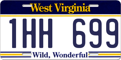 WV license plate 1HH699