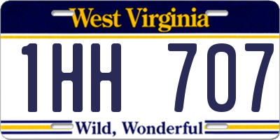 WV license plate 1HH707