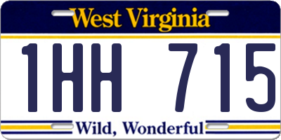 WV license plate 1HH715
