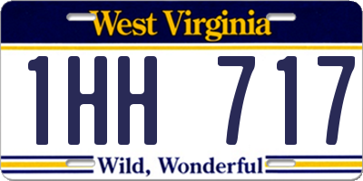 WV license plate 1HH717