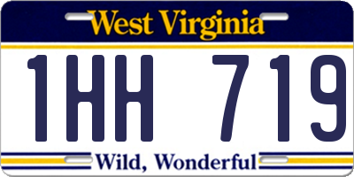 WV license plate 1HH719