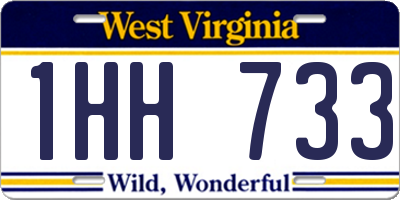 WV license plate 1HH733