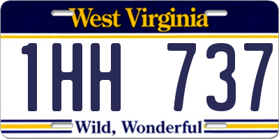 WV license plate 1HH737