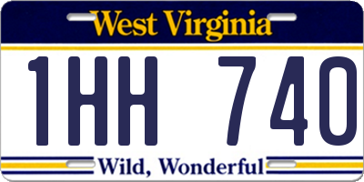 WV license plate 1HH740