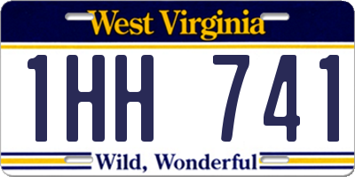 WV license plate 1HH741