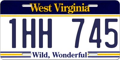 WV license plate 1HH745