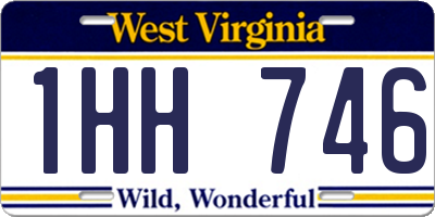 WV license plate 1HH746