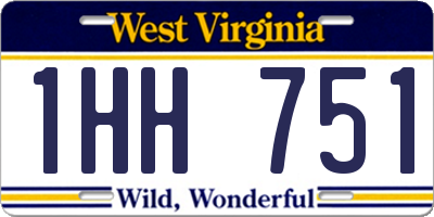 WV license plate 1HH751