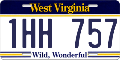 WV license plate 1HH757