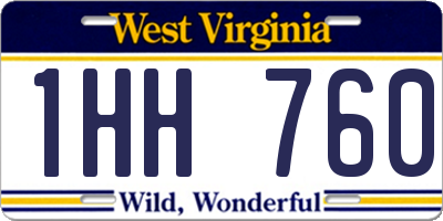 WV license plate 1HH760