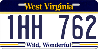 WV license plate 1HH762