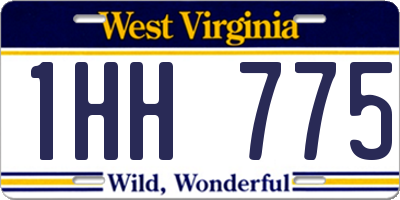 WV license plate 1HH775