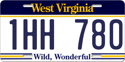 WV license plate 1HH780
