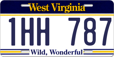 WV license plate 1HH787