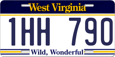 WV license plate 1HH790