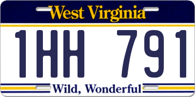 WV license plate 1HH791