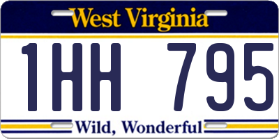 WV license plate 1HH795