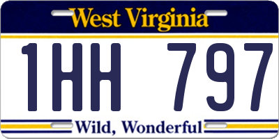 WV license plate 1HH797