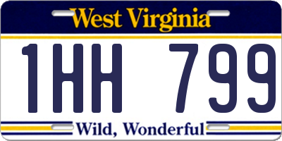 WV license plate 1HH799