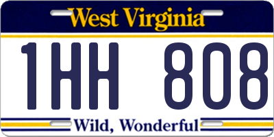 WV license plate 1HH808