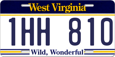 WV license plate 1HH810
