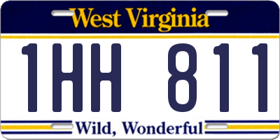 WV license plate 1HH811