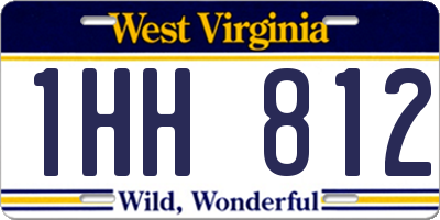 WV license plate 1HH812